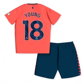 Everton Ashley Young #18 Gostujuci Dres za Dječji 2023-24 Kratak Rukavima (+ kratke hlače)